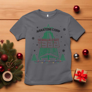 Vintage Nakatomi Plaza 1988 Christmas Party T Shirt TS10 Charcoal Print Your Wear