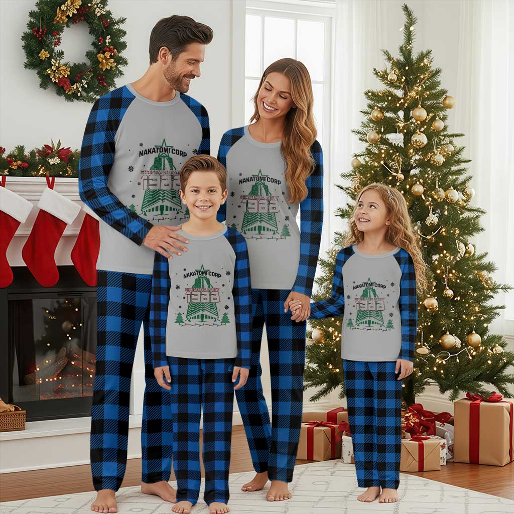 Vintage Nakatomi Plaza 1988 Christmas Party Plaid Pajama Set TS10 Blue Plaid Print Your Wear