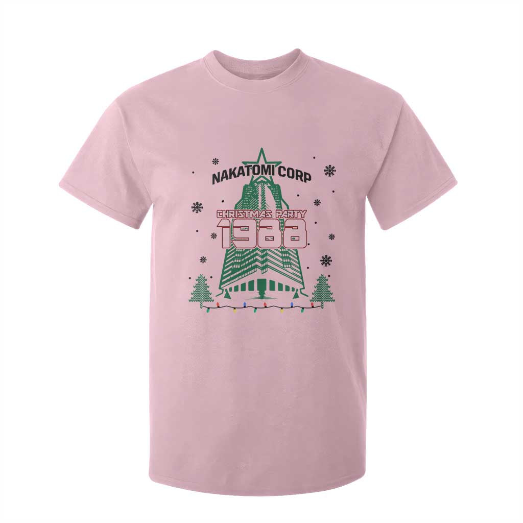 Vintage Nakatomi Plaza 1988 Christmas Party T Shirt For Kid TS10 Light Pink Print Your Wear