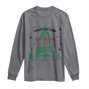 Vintage Nakatomi Plaza 1988 Christmas Party Long Sleeve Shirt TS10 Charcoal Print Your Wear