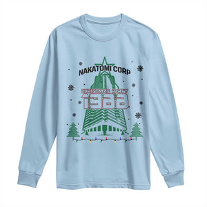 Vintage Nakatomi Plaza 1988 Christmas Party Long Sleeve Shirt TS10 Light Blue Print Your Wear