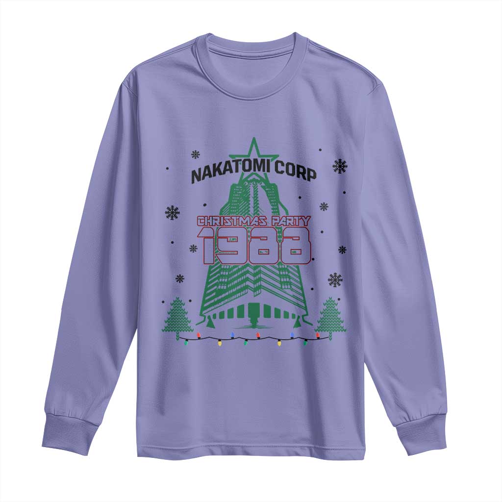 Vintage Nakatomi Plaza 1988 Christmas Party Long Sleeve Shirt TS10 Violet Print Your Wear