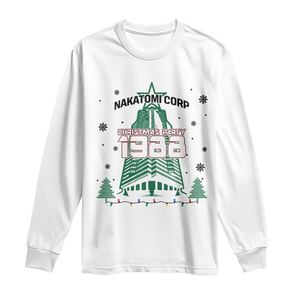 Vintage Nakatomi Plaza 1988 Christmas Party Long Sleeve Shirt TS10 White Print Your Wear