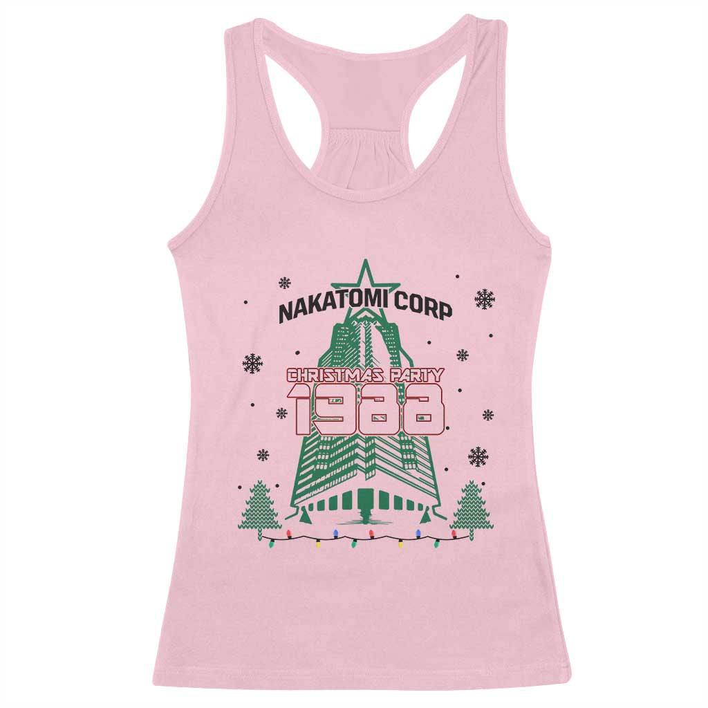 Vintage Nakatomi Plaza 1988 Christmas Party Racerback Tank Top TS10 Light Pink Print Your Wear