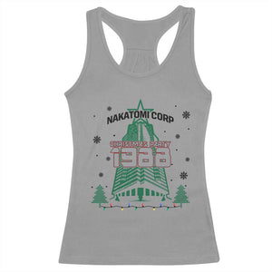 Vintage Nakatomi Plaza 1988 Christmas Party Racerback Tank Top TS10 Sport Gray Print Your Wear