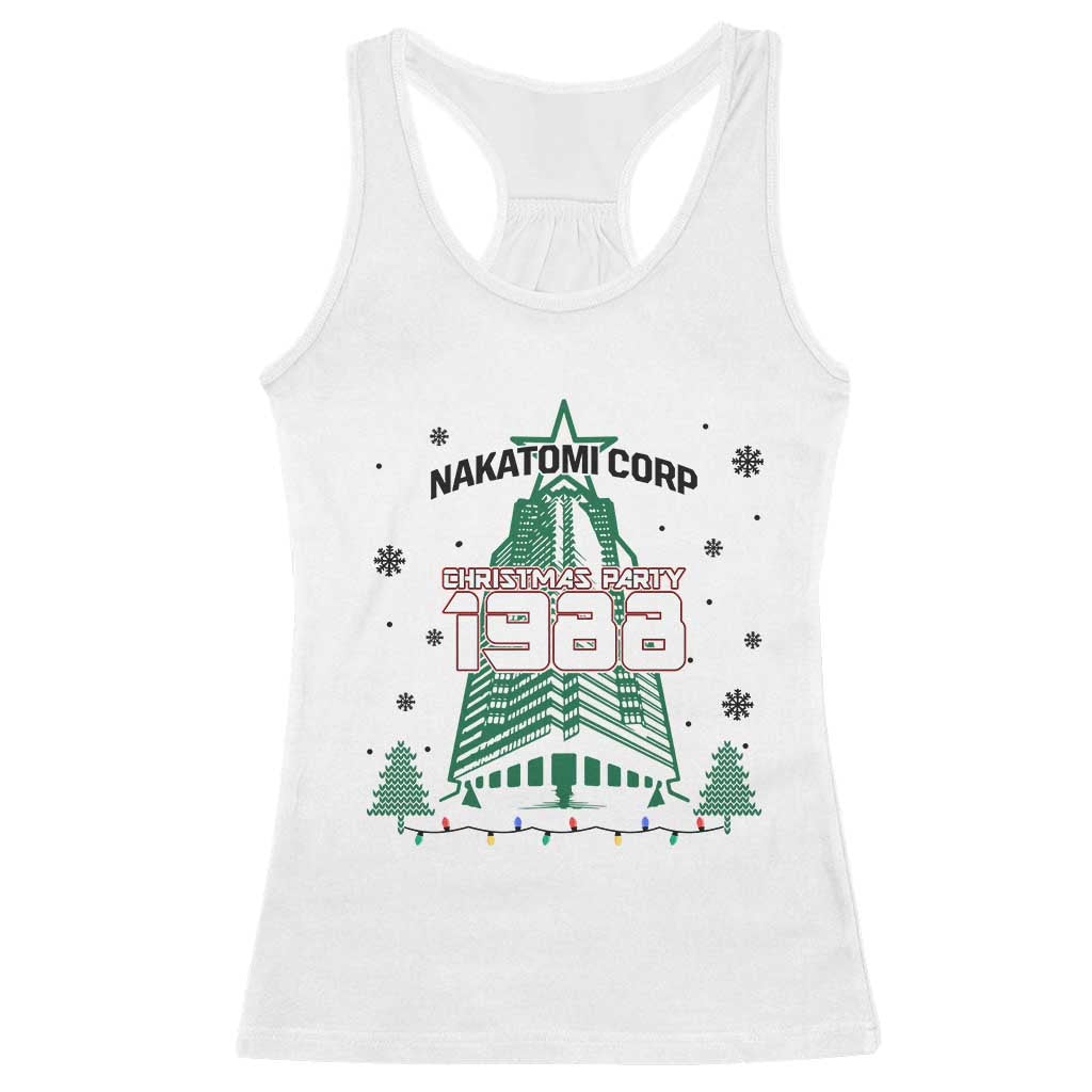 Vintage Nakatomi Plaza 1988 Christmas Party Racerback Tank Top TS10 White Print Your Wear