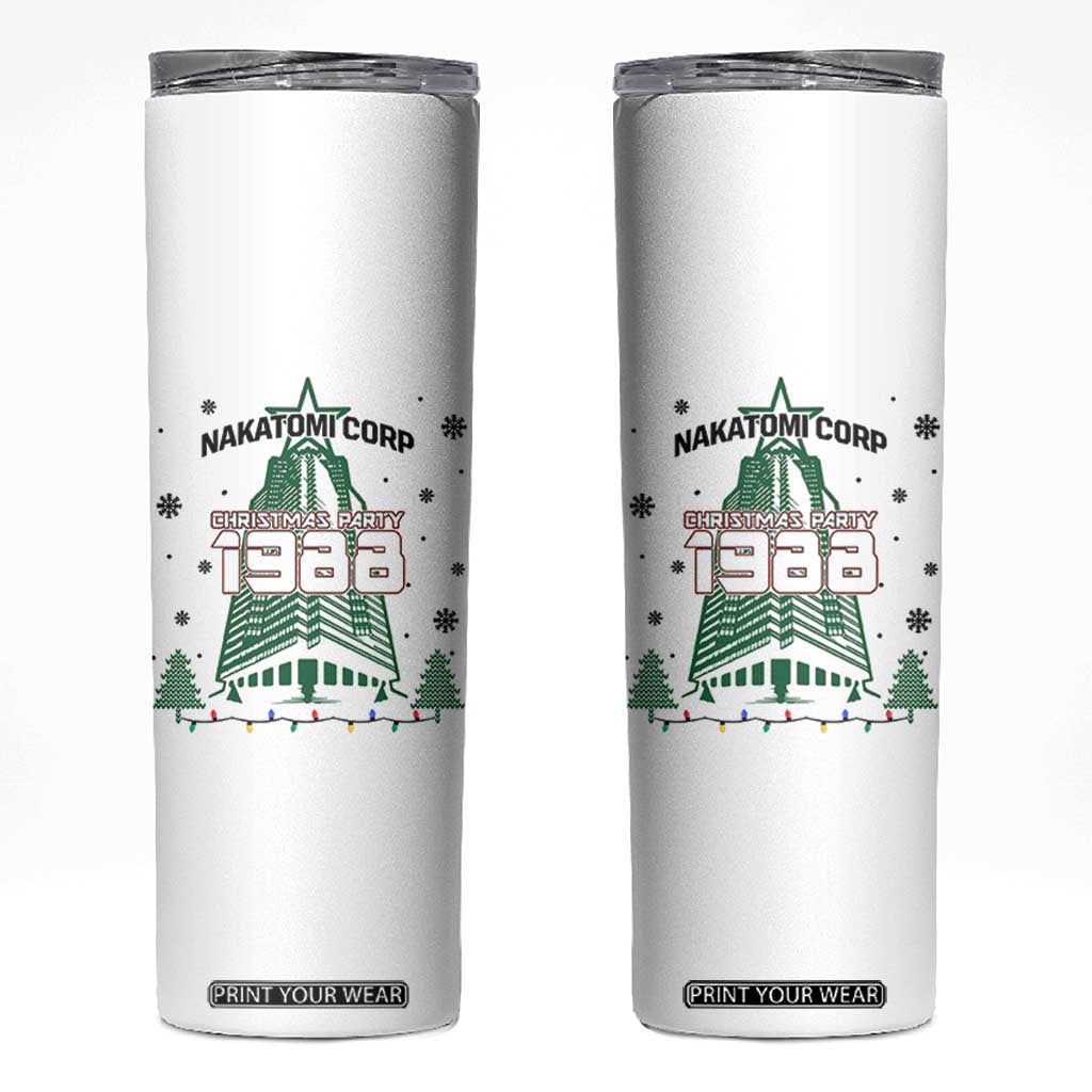 Vintage Nakatomi Plaza 1988 Christmas Party Skinny Tumbler TS10 White Print Your Wear