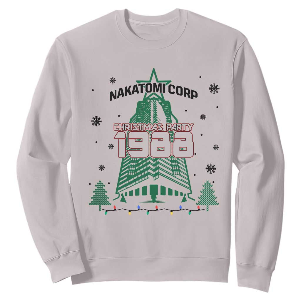Vintage Nakatomi Plaza 1988 Christmas Party Sweatshirt TS10 Ice Gray Print Your Wear