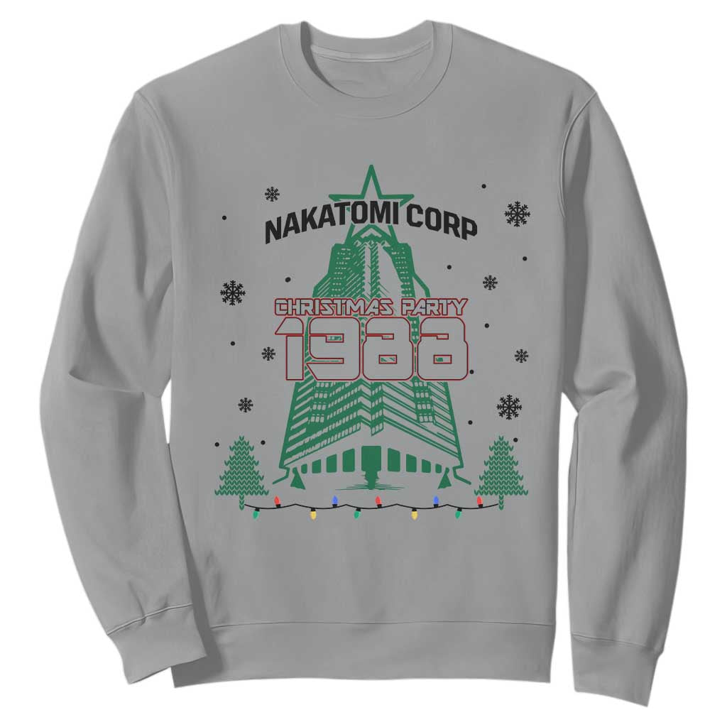 Vintage Nakatomi Plaza 1988 Christmas Party Sweatshirt TS10 Sport Gray Print Your Wear
