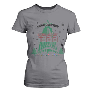 Vintage Nakatomi Plaza 1988 Christmas Party T Shirt For Women TS10 Charcoal Print Your Wear