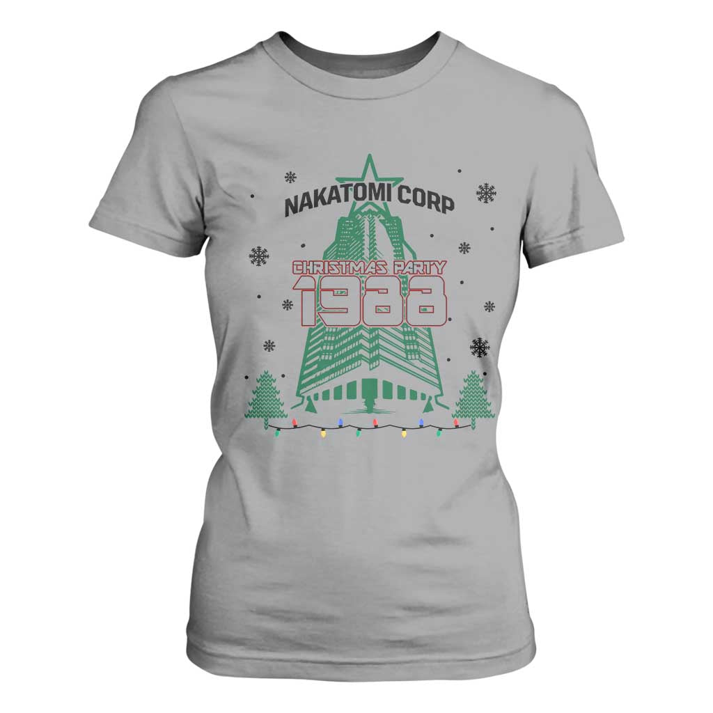 Vintage Nakatomi Plaza 1988 Christmas Party T Shirt For Women TS10 Sport Gray Print Your Wear