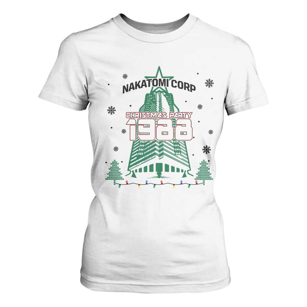 Vintage Nakatomi Plaza 1988 Christmas Party T Shirt For Women TS10 White Print Your Wear