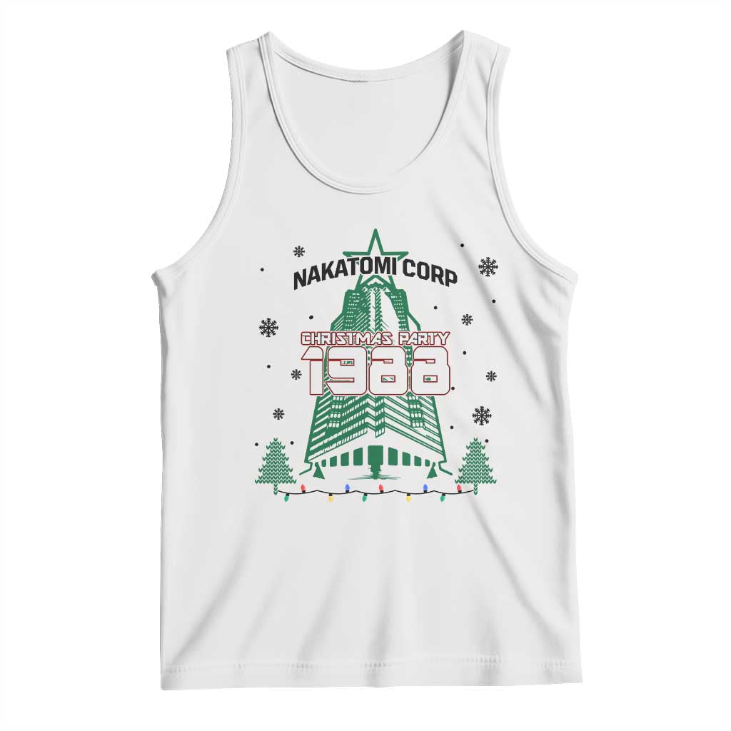 Vintage Nakatomi Plaza 1988 Christmas Party Tank Top TS10 White Print Your Wear
