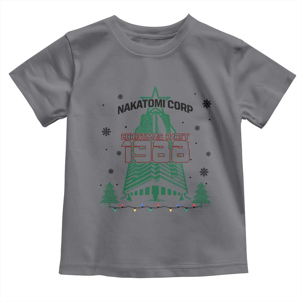 Vintage Nakatomi Plaza 1988 Christmas Party Toddler T Shirt TS10 Charcoal Print Your Wear