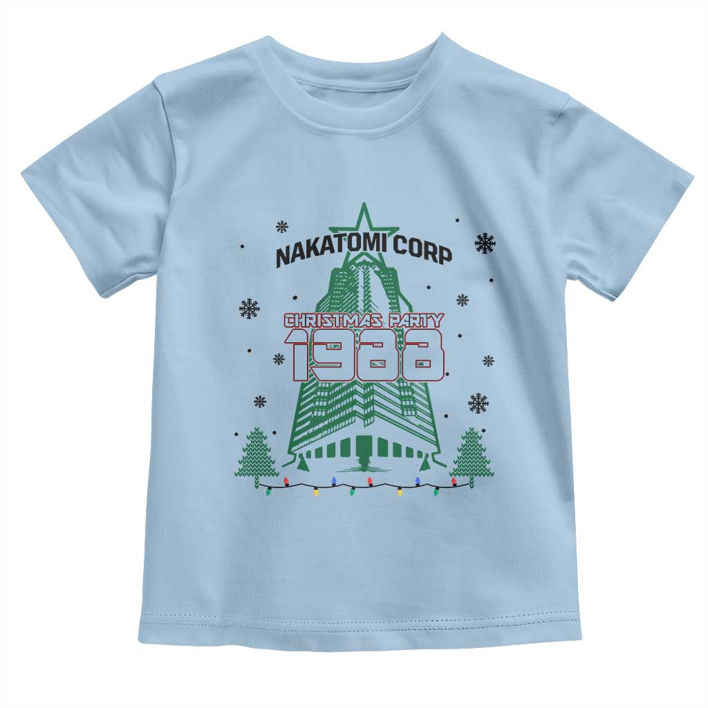 Vintage Nakatomi Plaza 1988 Christmas Party Toddler T Shirt TS10 Light Blue Print Your Wear
