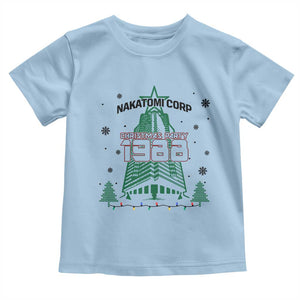 Vintage Nakatomi Plaza 1988 Christmas Party Toddler T Shirt TS10 Light Blue Print Your Wear