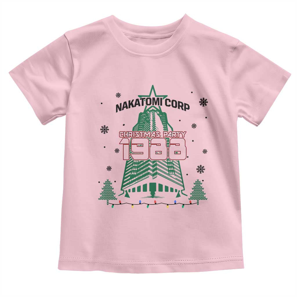Vintage Nakatomi Plaza 1988 Christmas Party Toddler T Shirt TS10 Light Pink Print Your Wear
