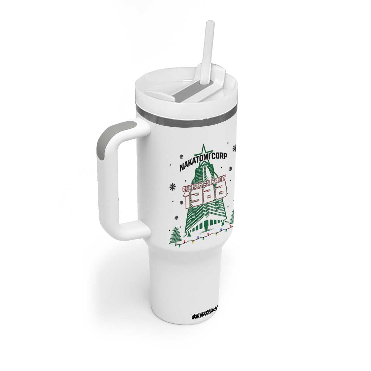Vintage Nakatomi Plaza 1988 Christmas Party Tumbler With Handle TS10 Print Your Wear