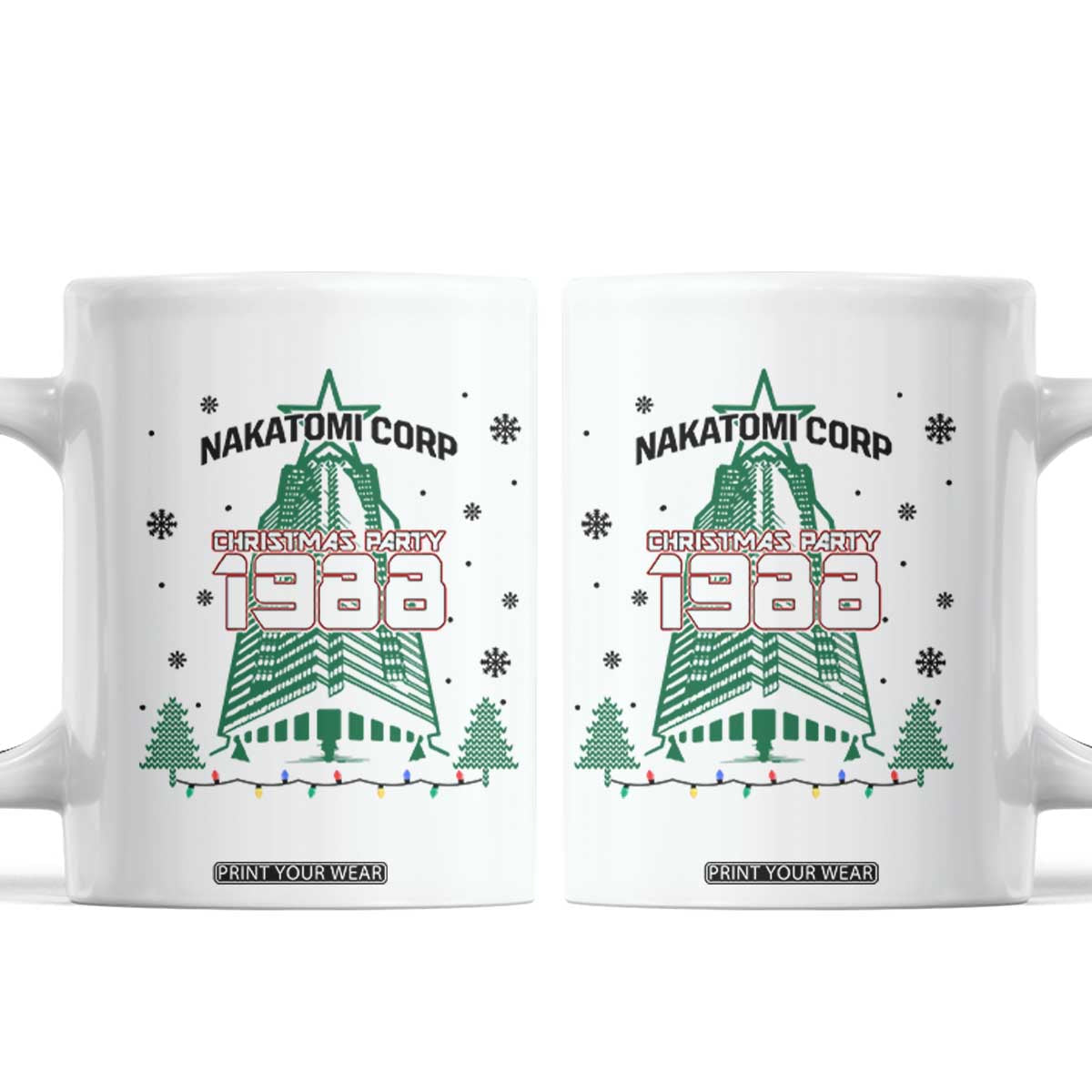 Vintage Nakatomi Plaza 1988 Christmas Party Coffee Mug TS10 White Print Your Wear