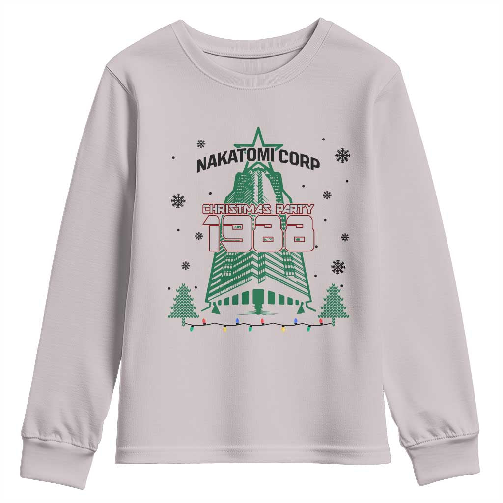 Vintage Nakatomi Plaza 1988 Christmas Party Youth Sweatshirt TS10 Ice Gray Print Your Wear