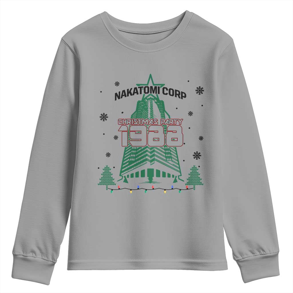 Vintage Nakatomi Plaza 1988 Christmas Party Youth Sweatshirt TS10 Sport Gray Print Your Wear