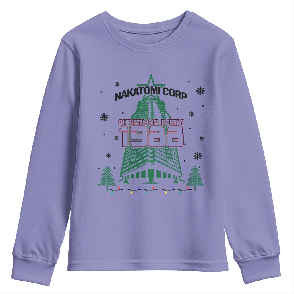 Vintage Nakatomi Plaza 1988 Christmas Party Youth Sweatshirt TS10 Violet Print Your Wear