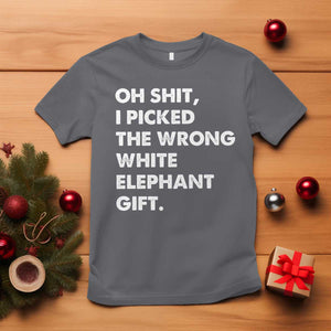 Oh Shit Funny White Elephant Gifts T Shirt TS10 Charcoal Print Your Wear