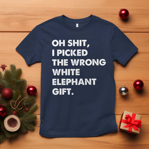 Oh Shit Funny White Elephant Gifts T Shirt TS10 Navy Print Your Wear