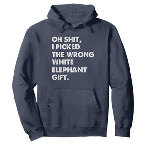 Oh Shit Funny White Elephant Gifts Hoodie TS10 Navy Print Your Wear