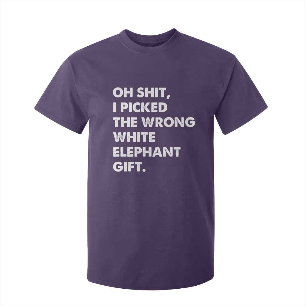 Oh Shit Funny White Elephant Gifts T Shirt For Kid TS10 Purple Print Your Wear