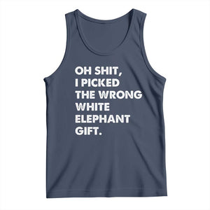 Oh Shit Funny White Elephant Gifts Tank Top TS10 Navy Print Your Wear