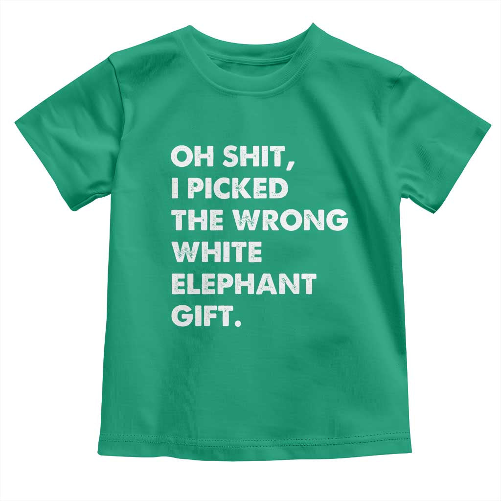 Oh Shit Funny White Elephant Gifts Toddler T Shirt TS10 Irish Green Print Your Wear