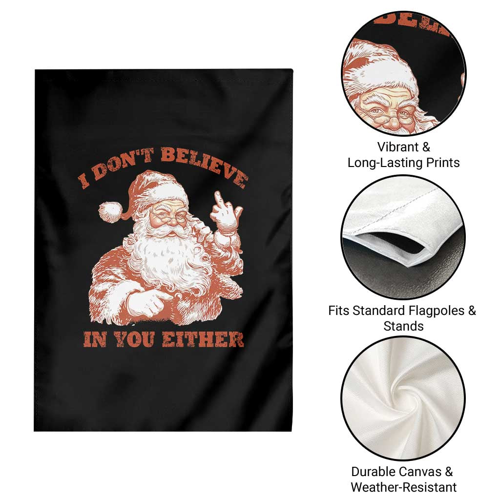 Retro Funny Santa Garden Flag I Don't Believe In You Either 90s Christmas TS10 Print Your Wear