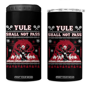 Christmas Yule Shall Not Pass 4 in 1 Can Cooler Tumbler Fantasy Movie Ugly Xmas TS10 One Size: 16 oz Black Print Your Wear