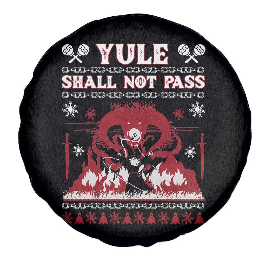 Christmas Yule Shall Not Pass Spare Tire Cover Fantasy Movie Ugly Xmas TS10 Print Your Wear