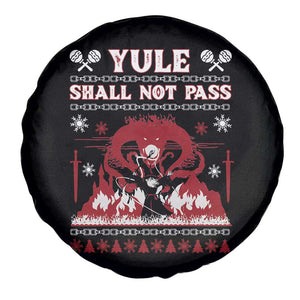 Christmas Yule Shall Not Pass Spare Tire Cover Fantasy Movie Ugly Xmas TS10 Print Your Wear