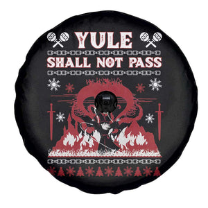 Christmas Yule Shall Not Pass Spare Tire Cover Fantasy Movie Ugly Xmas TS10 Print Your Wear