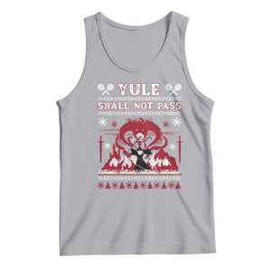 Christmas Yule Shall Not Pass Tank Top Fantasy Movie Ugly Xmas TS10 Athletic Heather Print Your Wear