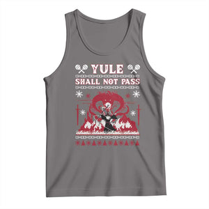 Christmas Yule Shall Not Pass Tank Top Fantasy Movie Ugly Xmas TS10 Deep Heather Print Your Wear