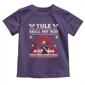 Christmas Yule Shall Not Pass Toddler T Shirt Fantasy Movie Ugly Xmas TS10 Purple Print Your Wear