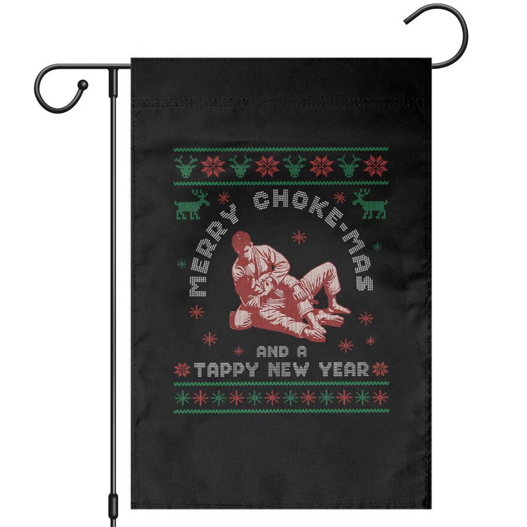 Funny Jiu Jitsu Christmas Garden Flag Holiday Martial Arts BJJ Lover Ugly Xmas TS10 Black Print Your Wear