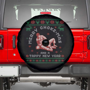 Funny Jiu Jitsu Christmas Spare Tire Cover Holiday Martial Arts BJJ Lover Ugly Xmas TS10 Black Print Your Wear