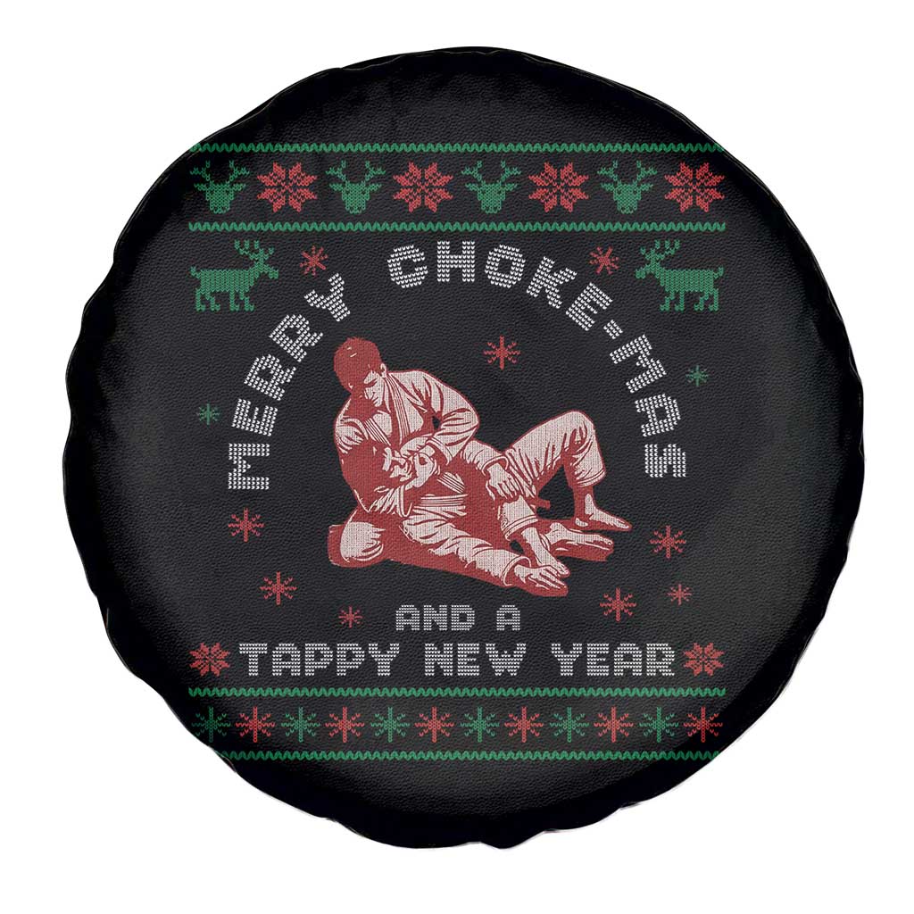 Funny Jiu Jitsu Christmas Spare Tire Cover Holiday Martial Arts BJJ Lover Ugly Xmas TS10 Print Your Wear