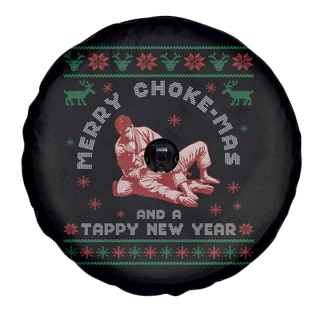 Funny Jiu Jitsu Christmas Spare Tire Cover Holiday Martial Arts BJJ Lover Ugly Xmas TS10 Print Your Wear