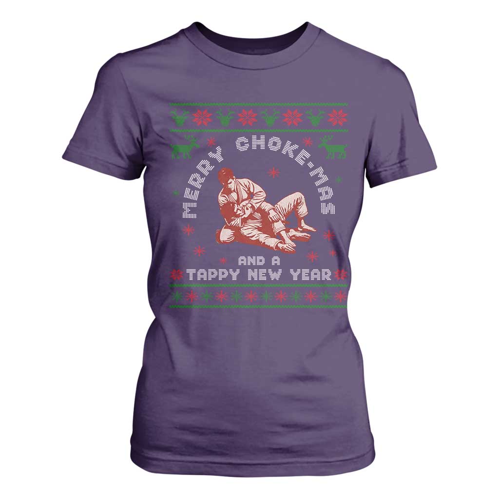 Funny Jiu Jitsu Christmas T Shirt For Women Holiday Martial Arts BJJ Lover Ugly Xmas TS10 Purple Print Your Wear