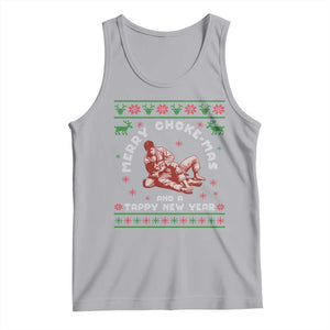 Funny Jiu Jitsu Christmas Tank Top Holiday Martial Arts BJJ Lover Ugly Xmas TS10 Athletic Heather Print Your Wear