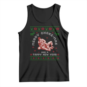 Funny Jiu Jitsu Christmas Tank Top Holiday Martial Arts BJJ Lover Ugly Xmas TS10 Black Print Your Wear