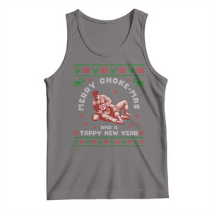 Funny Jiu Jitsu Christmas Tank Top Holiday Martial Arts BJJ Lover Ugly Xmas TS10 Deep Heather Print Your Wear
