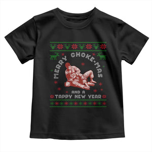 Funny Jiu Jitsu Christmas Toddler T Shirt Holiday Martial Arts BJJ Lover Ugly Xmas TS10 Black Print Your Wear