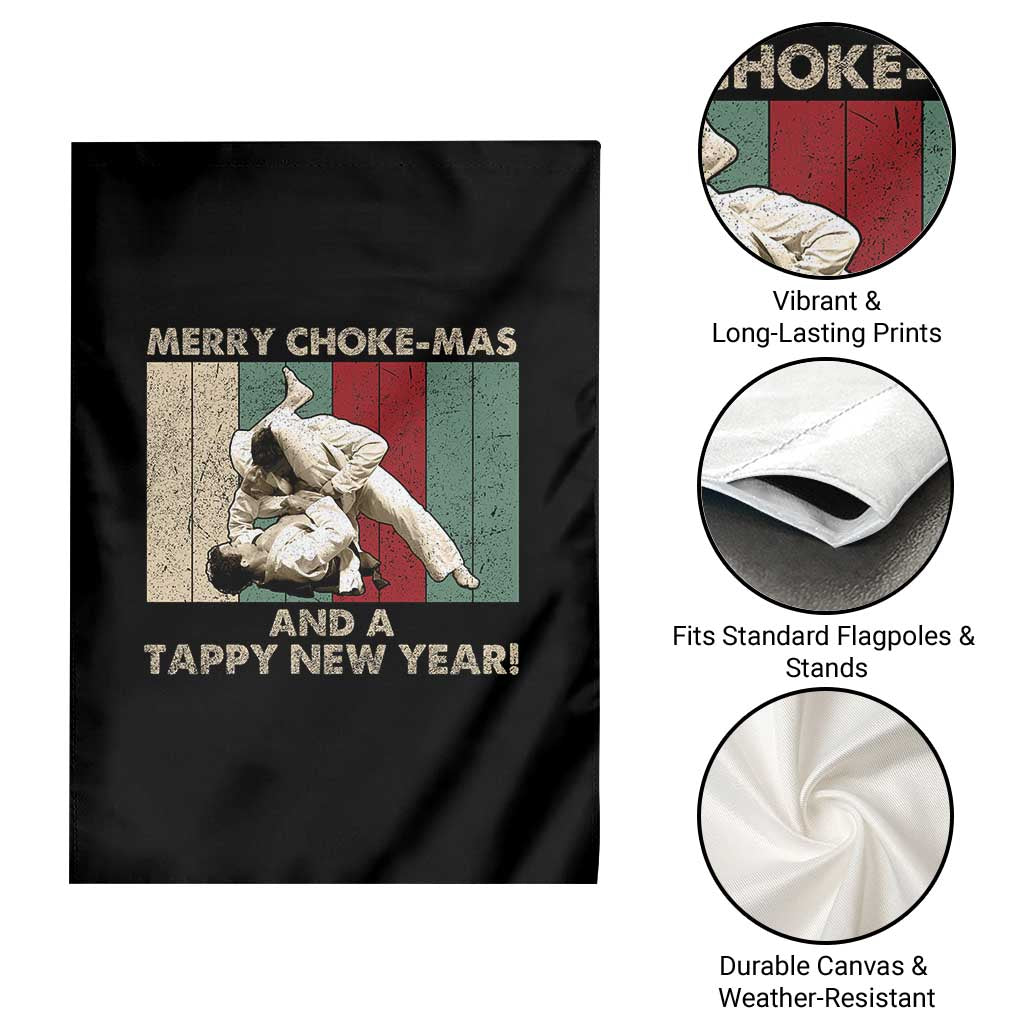 Jiu Jitsu Christmas Garden Flag Retro Merry Choke Mas Tappy New Year Martial Arts BJJ Lover TS10 Print Your Wear